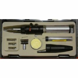 Rothenberger Soldador 3 en 1 con Llama, Aire Caliente y Punta Soldar - 1450°C - Ideal para soldadura de precisión, electrónica y reparaciones - Plata