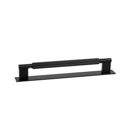 Tirador Aluminio Modelo Arpa Plate Con Placa Acabados Disponibles Efecto Inox, Negro Cepillado Y Laton Cepillado Acabado Negro Cepillad Dist. Agujero Dist. 192Mm. Viefe Precio: 23.50000048. SKU: B1859GKSPA