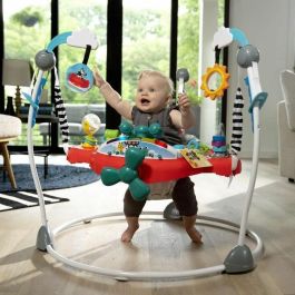 BABY EINSTEIN BE74451117105 Saltador con juegos interactivos Ocean Explorers Airplane Adventure 2 en 1 con luces para bebés de 6 meses+