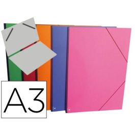 Carpeta Planos Clairefontaine Din A3 Con Gomas Carton Gofrado Colores Surtidos 10 unidades