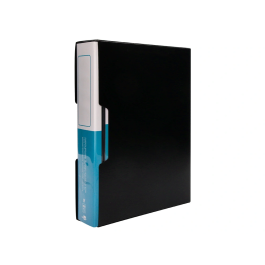 Liderpapel Carpeta 37865 Personaliza 100 Fundas Polipropileno DIN A4 Negra con Cajetín