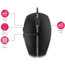 Cherry GENTIX 4K Ratón óptico ambidiestro USB 3600 DPI para oficina Negro