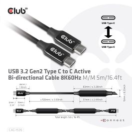 Club3D Kabel USB 3.2 Tipo C 5m activo Macho/Macho