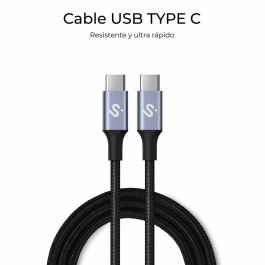 Cable USB-C a USB-C Subblim PLUS Negro 1 m