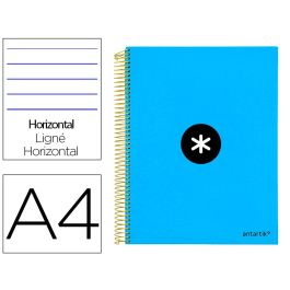 Cuaderno Espiral A4 Micro Antartik Tapa Forrada 120H 90 gr Horizontal 5 Bandas 4 Taladros Color Azul Precio: 10.882860273999999. SKU: B13PDHR5HL