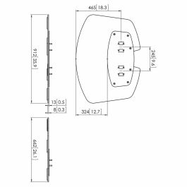 VOGELS PFF 7030 FLOOR PLATE EXTRA LARGE Silver VOGELS PFF 7030 FLOOR PLATE EXTRA LARGE Silver
