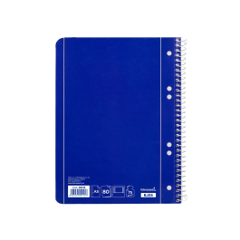 Cuaderno Espiral Liderpapel A5 Micro Serie Azul Tapa Blanda 80H 75 gr Liso 6Taladros Azul