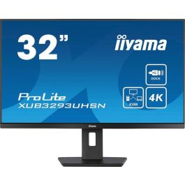 Monitor Iiyama 32" XUB3293UHSN-B5, Ips, 60Hz, 4 Ms, Hdmi, Usb, Usb-C, Displayport, Alt, Reg Alt, Giro, Incl Precio: 468.59000023. SKU: B1AH3FT46R