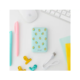 Wondee Bateria Externa 5.000 mAh Aguacates, Bateria Auxiliar Compacta y Ligera para Smartphone