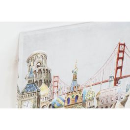 DKD Home Decor Cuadro Lienzo Ciudad Multicolor 2 x 30 x 90 cm (2 Unidades)