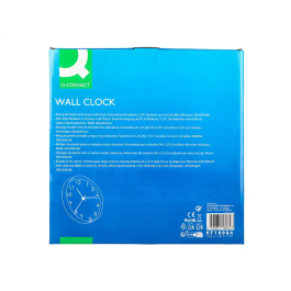 Q-connect Reloj de Pared Analógico Plateado Silencioso 305x305x40mm