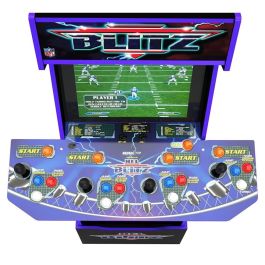 Arcade1Up Máquina Recreativa Arcade NFL Blitz, Incluye NFL Blitz '99 y 2000: Gold Edition, WiFi Multijugador, Pantalla LCD 17", 1-4 Jugadores