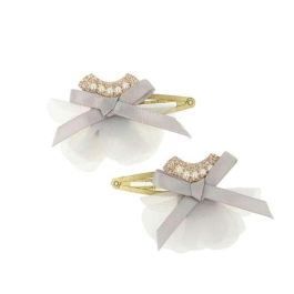 Set de 2 ganchos para pelo dorados con vestido - modelos surtidos Set de 2 ganchos para pelo dorados con vestido - modelos surtidos