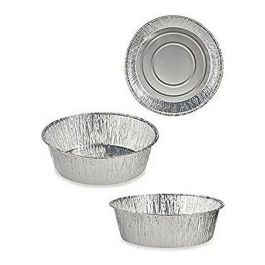 Kinvara Set de 2 Bandejas de Aluminio Redondas Grandes 25x25x8 cm para Horno (24 Unidades)