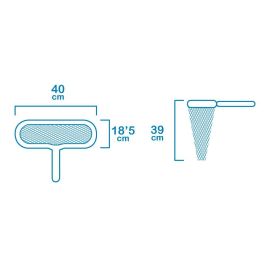 Edm Recogehojas de fondo Classic 40 x 18,5 cm Ø2,8 cm Azul