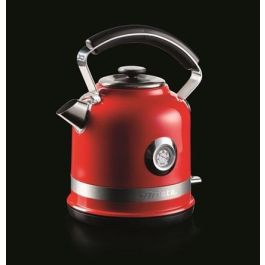 Ariete 2854/00 Hervidor Eléctrico Moderna Rojo 1.7 Litros Acero Inoxidable Termómetro Apagado Automático Diseño Elegante Objeto de Cocina