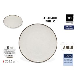 La Mediterran Plato Llano Melamina Brillo Anllo 25.5 cm (24 Unidades)