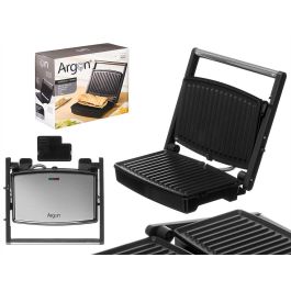 Argon Parrilla Doble Presión de Acero Negra 1500W, 35.4x10x28 cm, para Uso Doméstico (4 Unidades)