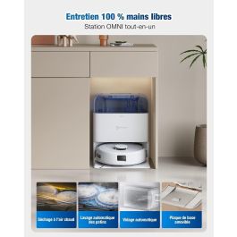 Ecovacs Aspiradora robot DEEBOT MINI 9.000 Pa ZeroTangle 2.0 TrueMapping 2.0 Secado 45° Vaciado automático