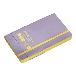 Antartik Cuaderno A6 Tapa Blanda Hojas Lisas Morado y Amarillo 100 Hojas 80gr FSC
