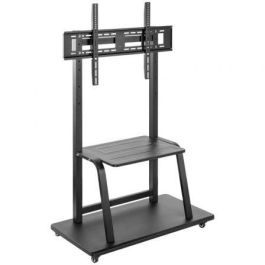 AISENS - SOPORTE DE SUELO ECO CON RUEDA, BANDEJA PARA DVD PARA MONITOR/TV 150KG DE 37-100, NEGRO