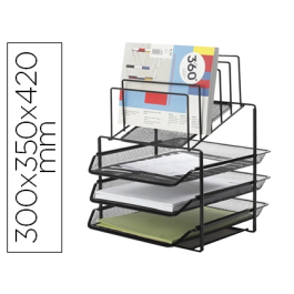 Q-connect KF17296 Bandeja Clasificadora de Sobres Metálica Rejilla Negra 3 Bandejas 300x350x420 mm Precio: 37.59000036. SKU: B1JVJQMA92