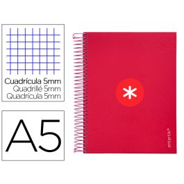 Cuaderno Espiral A5 Micro Antartik Tapa Forrada120H 90 gr Cuadro 5 mm 5 Bandas6 Taladros Color Frambuesa Precio: 5.79000004. SKU: B1DDYG7J3F