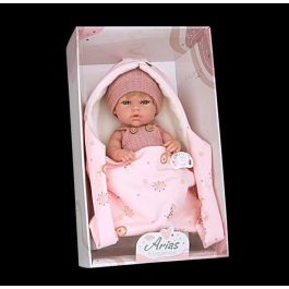 Muñecas Arias Muñeca 30 cm Natal Rosa C/Portabebe Cuerpo Vinyl Niña