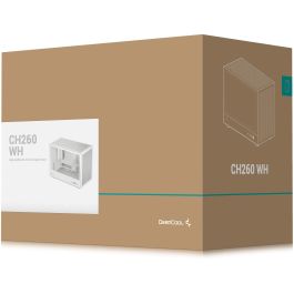 DeepCool CH260 WH Micro Torre Gaming PC Blanco, compatible con micro ATX/Mini-ITX, ventana de vidrio templado