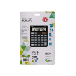 Liderpapel xf20 Calculadora Sobremesa 10 Dígitos Solar y Pilas Color Negro 127x105x24 mm
