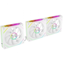 Mars Gaming MF-LINKFINITYKIT2 Pack 3 Ventiladores 12cm ARGB Infinity Mirror LINKFINITY PWM Blanco