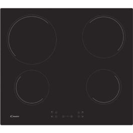 CANDY CH64CCB - Placa vitrocerámica - 4 zonas - 6500 W - W 56 x D 49 cm - Revestimiento de vidrio - Negro