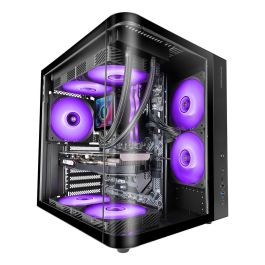 Mars Gaming MCCURV Caja Semitorre ATX Gaming Curva Negra con Cristal Templado y 4 Ventiladores FRGB Precio: 58.49999947. SKU: B124KTEM7G