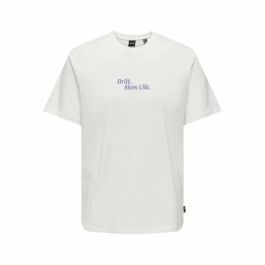Camiseta de Manga Corta Hombre Only & Sons Onskye Reg Blanco