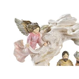 DKD Home Decor Nacimiento Navidad Moderna Beige Multicolor Resina 23.5 x 17 x 8 cm