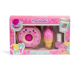 Martinelia 85467 - Set de Belleza Yummy Sweet: Paleta de sombras donut, esmalte de uñas y bálsamo labial helado