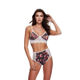 Conjunto de Lencería con Encaje Baci Lingerie Floral & Lace Gris (M/L)