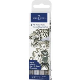 Rotulador Fibra Faber-Castell Pitt Comic Gris Estuche De 4 Precio: 10.50000006. SKU: B1DZJ3VJFS