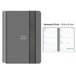 Agenda Anual (2026) Senfort Unicolor Espiral Tapa Pp Con Goma 135X210 S/V Gris Precio: 9.78999989. SKU: B1GEEJ73RZ