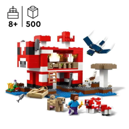 LEGO 21270 Minecraft La Casa-Champiñón, Juego de construcción de 500 piezas para niños a partir de 8 años