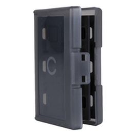 Konix 3328170304443 Estuche protector y de transporte para cartuchos Nintendo Switch 2, a prueba de golpes, 24 compartimentos, negro