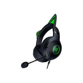 Razer Kraken Kitty V2 Auriculares Gaming Alámbricos USB-A con Iluminación RGB, Sonido Virtual 7.1 y Micrófono Desmontable - Negro