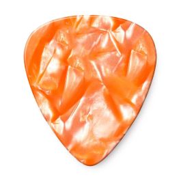 Dunlop Pack 72 Púas Guitarra Genuine Celluloid Classic Naranja Perlado Medium