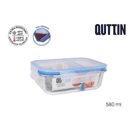 Quttin Fiambrera Rectangular 2 Compartimentos 18.3 x 14.3 cm 580 cc (6 Unidades) Precio: 25.69000005. SKU: B1JLE3Q7CG