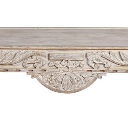 Mesa de Centro GINER Y COLOMER de Madera de Mango Tallada Blanco Envejecido