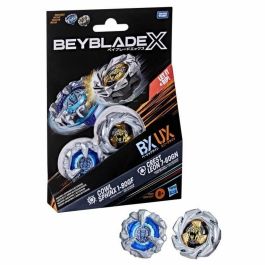 Hasbro HASG1685ES0 Beyblade X Dual Pack Top Cowl Sphinx 1-80GF y Crest Leon 7-60GN, para 8 años en adelante