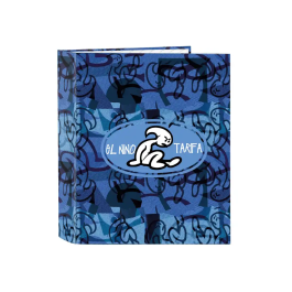 Carpeta de anillas El Niño Roller Azul Negro A4 27 x 33 x 6 cm