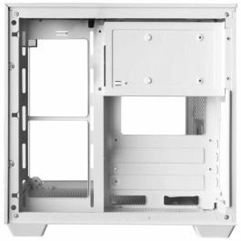 Mars Gaming MCVISIONMW Caja Gaming Minitorre MicroATX / Mini-ITX Blanca con Diseño Panorámico Triple Cristal Templado y Refrigeración Líquida 240mm