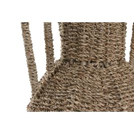 DKD Home Decor Jarrón Tropical Natural Seagrass/Metal 27 x 46 x 27 cm (4 Unidades)