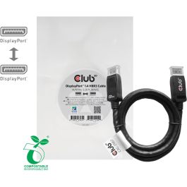 Club3D Cable DisplayPort 1.4 HBR3 1m Macho/Macho, 8K@60Hz, 32.4Gbps para video y audio de alta calidad